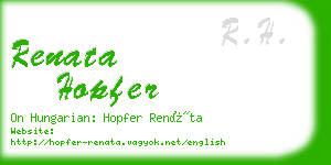 renata hopfer business card